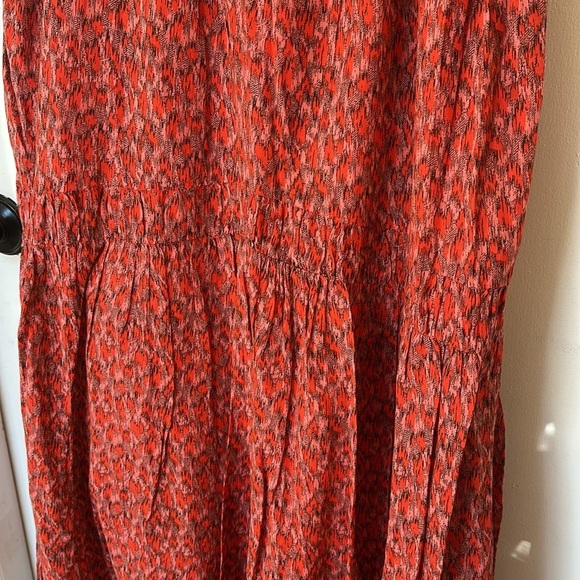 Joie Maxi tiered sleeveless boho cottagecore pink red Dress medium - Picture 3 of 7